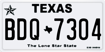 TX license plate BDQ7304