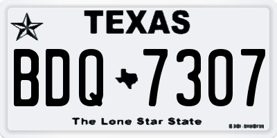 TX license plate BDQ7307