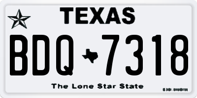 TX license plate BDQ7318