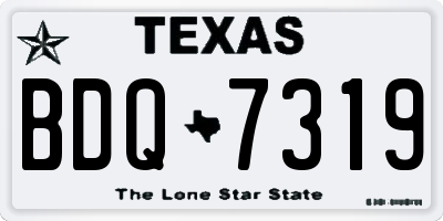 TX license plate BDQ7319
