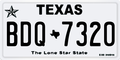 TX license plate BDQ7320