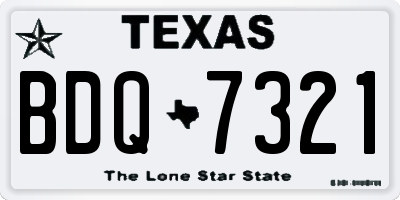TX license plate BDQ7321