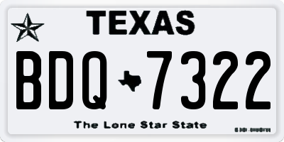 TX license plate BDQ7322