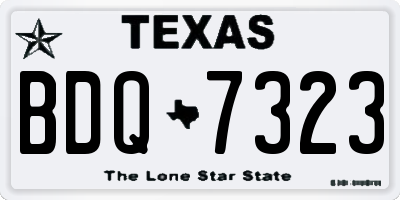 TX license plate BDQ7323