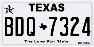 TX license plate BDQ7324