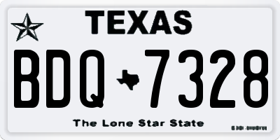 TX license plate BDQ7328