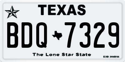 TX license plate BDQ7329