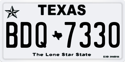 TX license plate BDQ7330