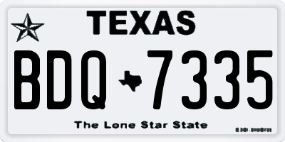 TX license plate BDQ7335