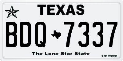 TX license plate BDQ7337