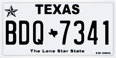 TX license plate BDQ7341