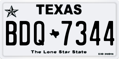 TX license plate BDQ7344