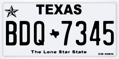 TX license plate BDQ7345