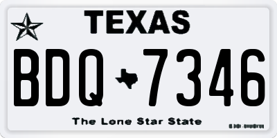 TX license plate BDQ7346