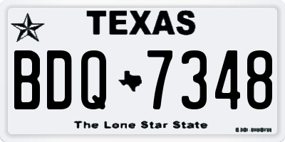 TX license plate BDQ7348