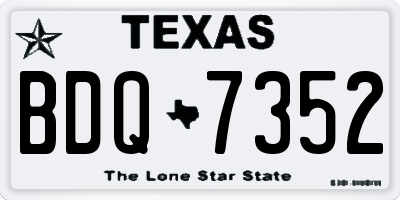 TX license plate BDQ7352
