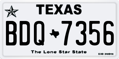 TX license plate BDQ7356