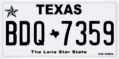 TX license plate BDQ7359