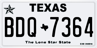 TX license plate BDQ7364