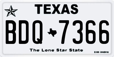 TX license plate BDQ7366