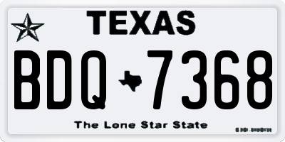 TX license plate BDQ7368