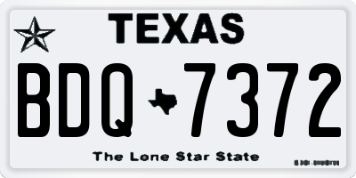 TX license plate BDQ7372