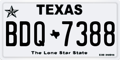 TX license plate BDQ7388