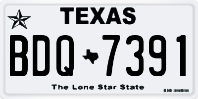 TX license plate BDQ7391