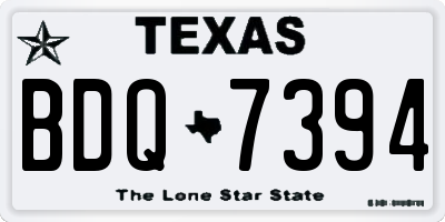TX license plate BDQ7394