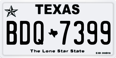 TX license plate BDQ7399