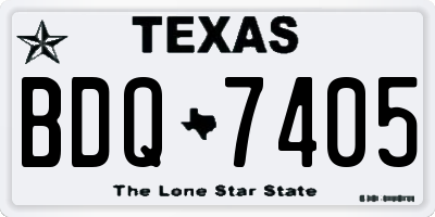 TX license plate BDQ7405