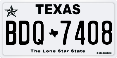 TX license plate BDQ7408
