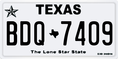 TX license plate BDQ7409