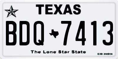TX license plate BDQ7413