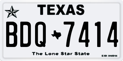 TX license plate BDQ7414