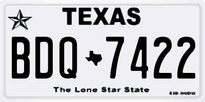 TX license plate BDQ7422