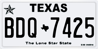 TX license plate BDQ7425