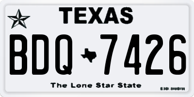 TX license plate BDQ7426
