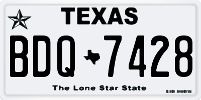 TX license plate BDQ7428