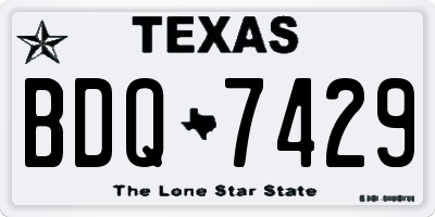 TX license plate BDQ7429