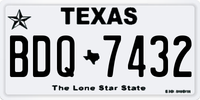 TX license plate BDQ7432