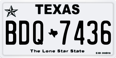 TX license plate BDQ7436