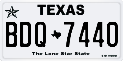 TX license plate BDQ7440