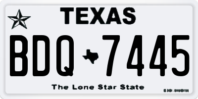 TX license plate BDQ7445