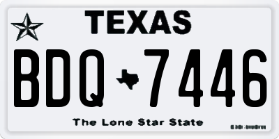 TX license plate BDQ7446