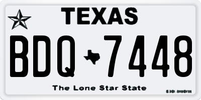 TX license plate BDQ7448