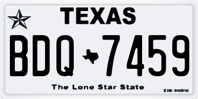 TX license plate BDQ7459
