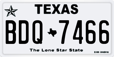 TX license plate BDQ7466