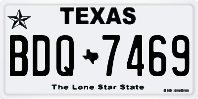 TX license plate BDQ7469