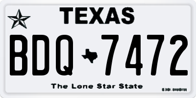 TX license plate BDQ7472